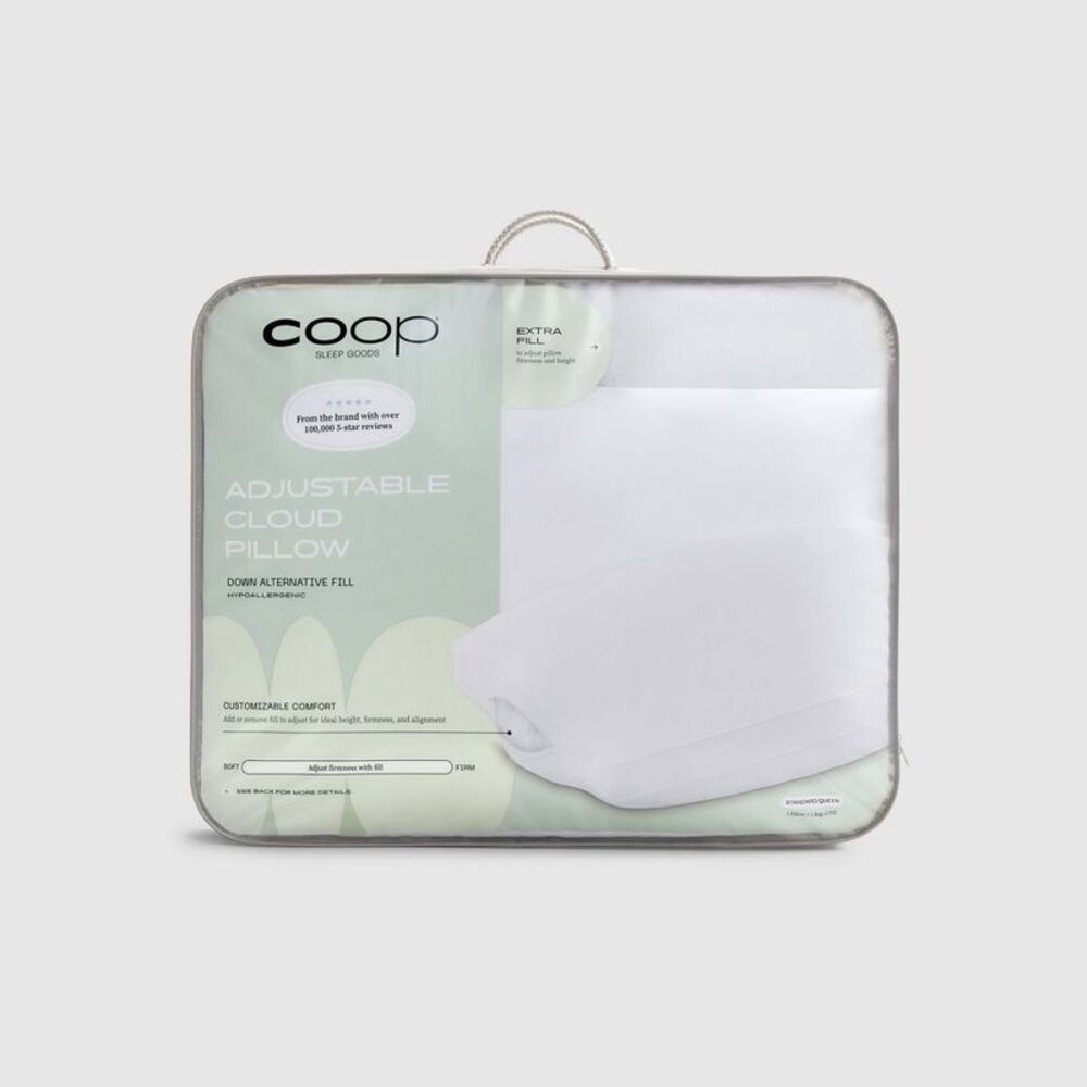 Coop Home Goods -  The Adjustable Cloud Bed Pillow -  White